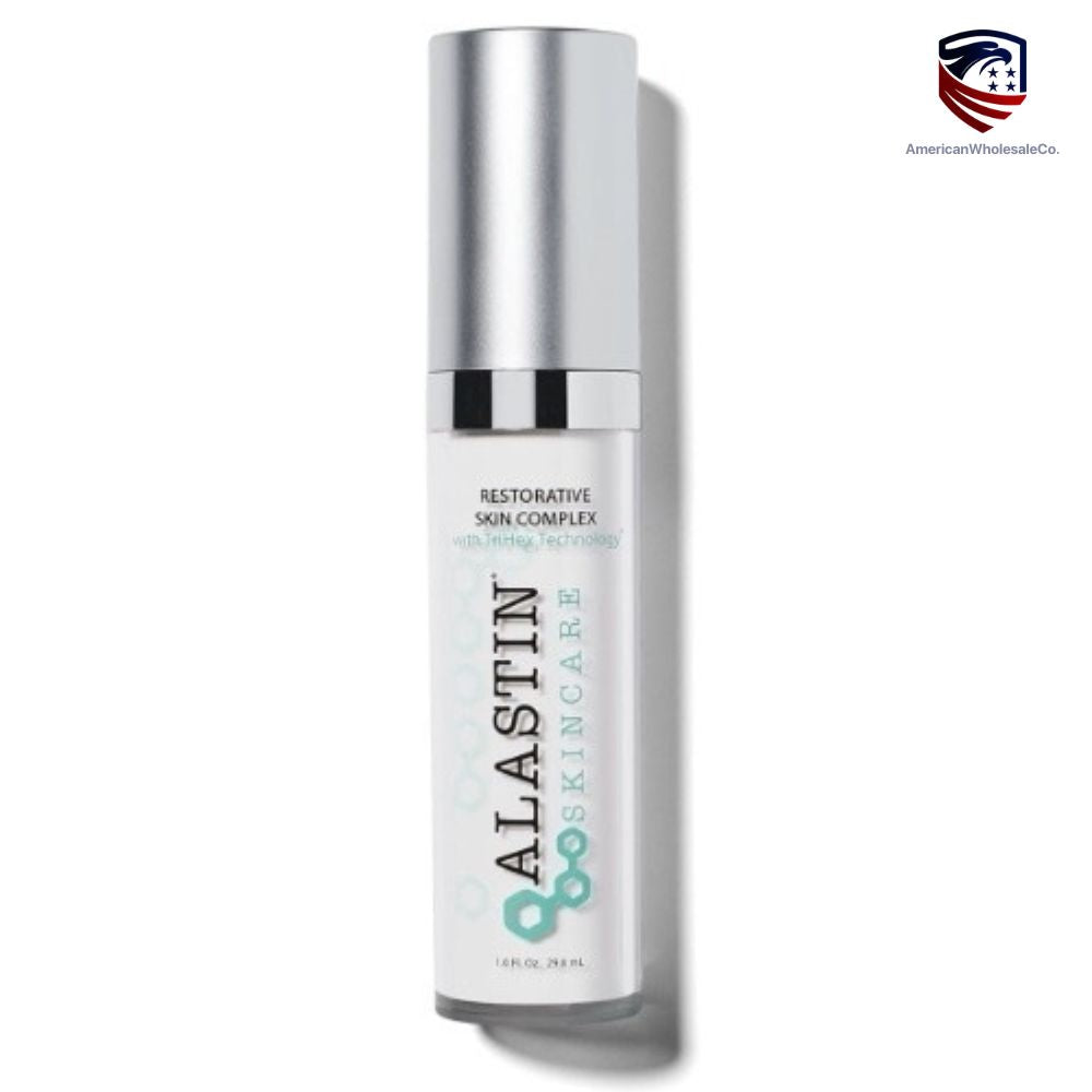 Bottle of Alastin Skincare Restorative Skin Complex with TriHex Technology®, 1 fl oz anti-aging face serum with Niacinamide.