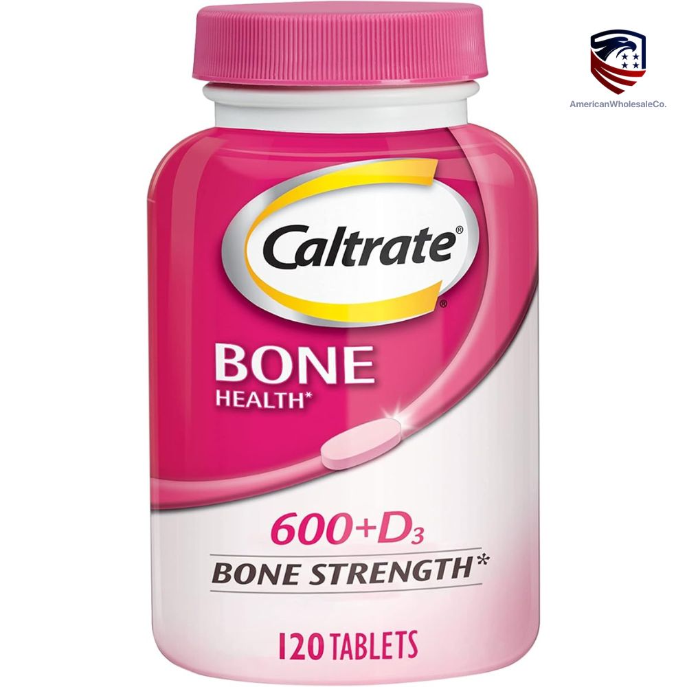Caltrate 600+D3 Bone Strength Supplement — 120 Tablets Bottle — wholesale - american wholesale co