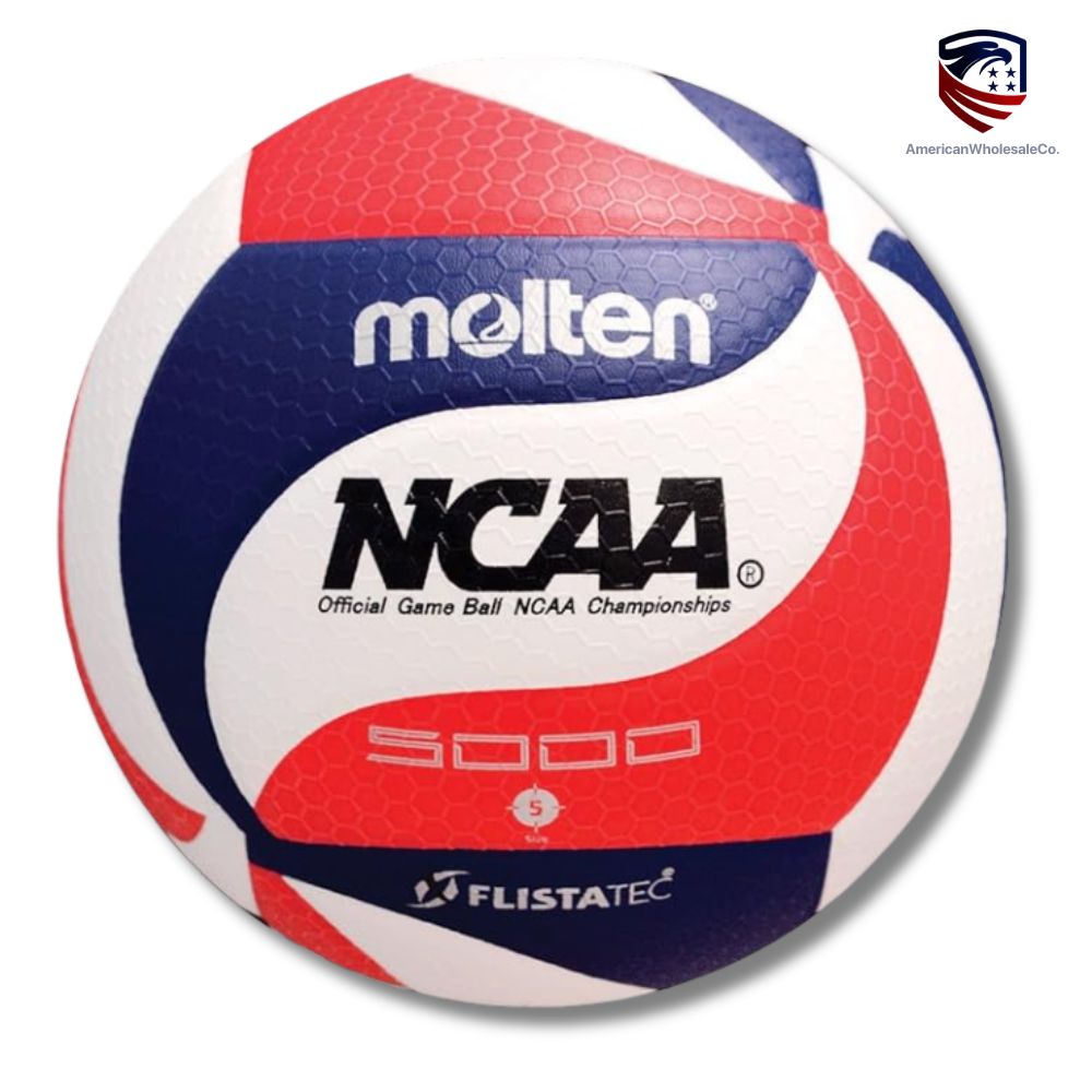 Molten FLISTATEC Volleyball - Official NCAA Men's Championships Ball, red, white, and blue -- pack of 1 -- wholesale -- american wholesale co