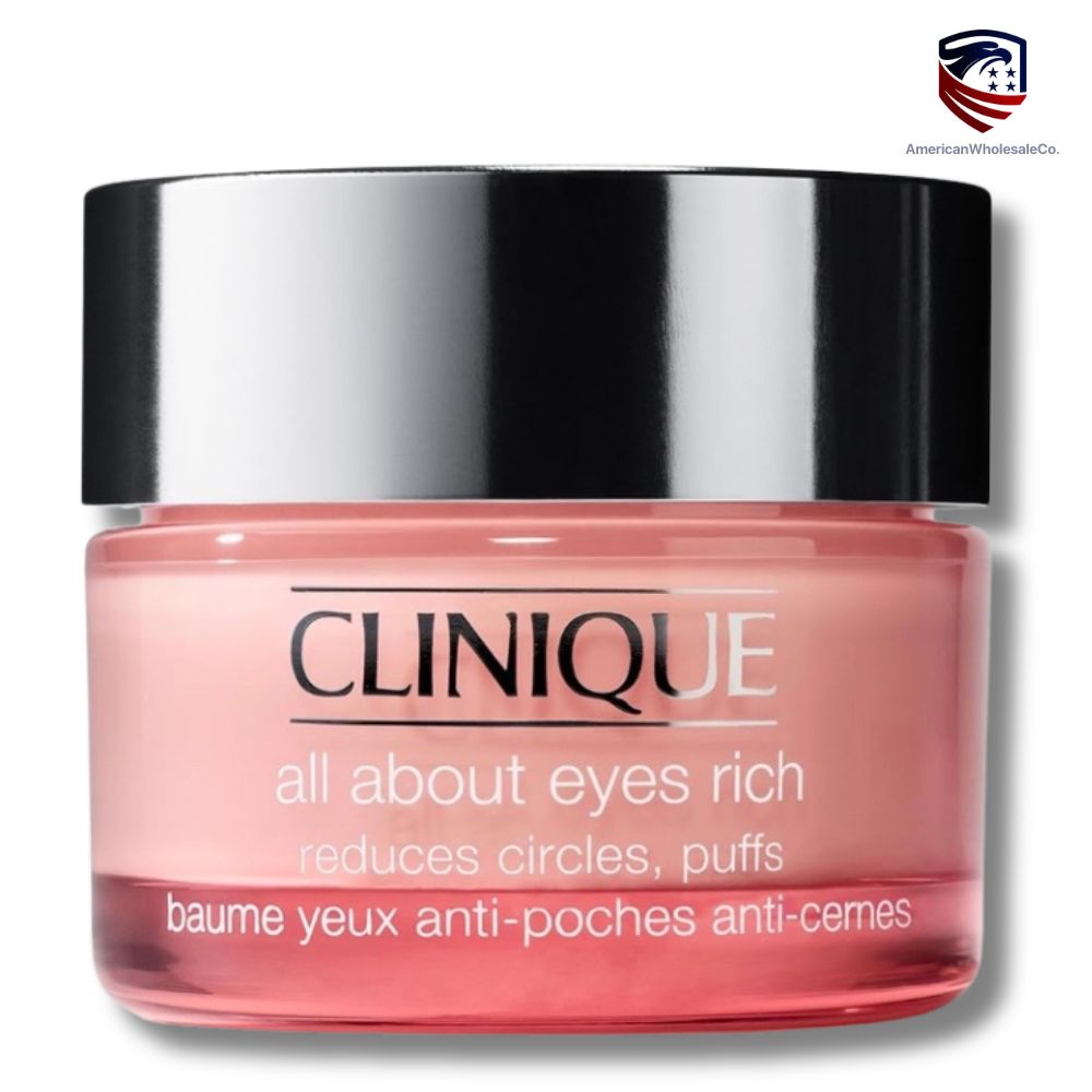 Clinique All About Eyes Rich Eye Cream For Dark Circles With Hyaluronic Acid | Hydrating, Brightening + Depuffing, 1 fl. oz.