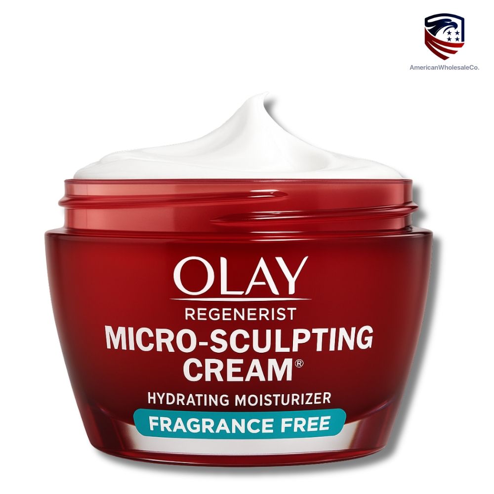 Red jar packaging with white cream visible on top- pack of 1 - wholesale - american wholesale co