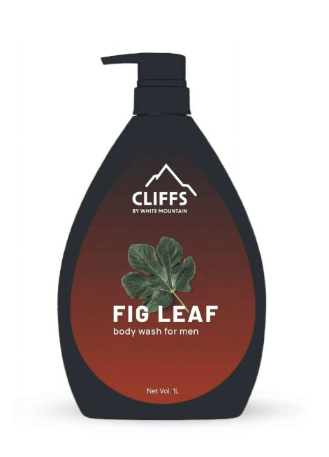 Cliffs by White Mountain Body Wash FOR MEN Fig Leaf 1 Liter (33.8 OZ)