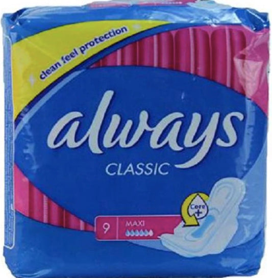 Always, Maxi Classic Pads With Wings, Count 1 - Feminine Sanitary Napkins / Grab Varieties & Flavors