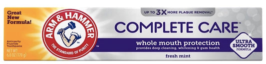 Arm & Hammer Complete Care Toothpaste, Fresh Mint, Whole Mouth Protection, 6.0oz