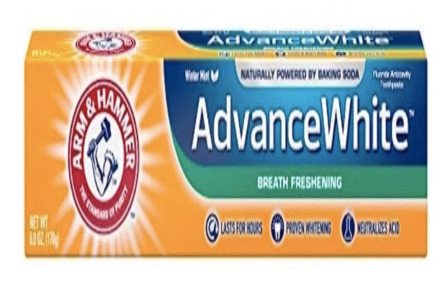 Arm & Hammer Advance White Breath Freshening Toothpaste, 6 Oz.(Pack Of 2)