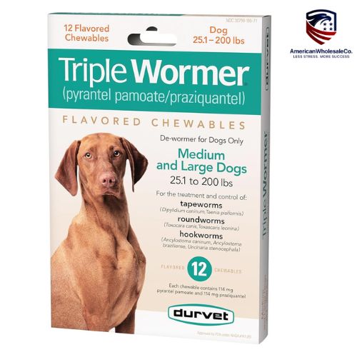 Sentry HC WormX Plus Dog Dewormer 12-Pack – 114mg Chewable Tablets for Tapeworm, Hookworm & Roundworm Control