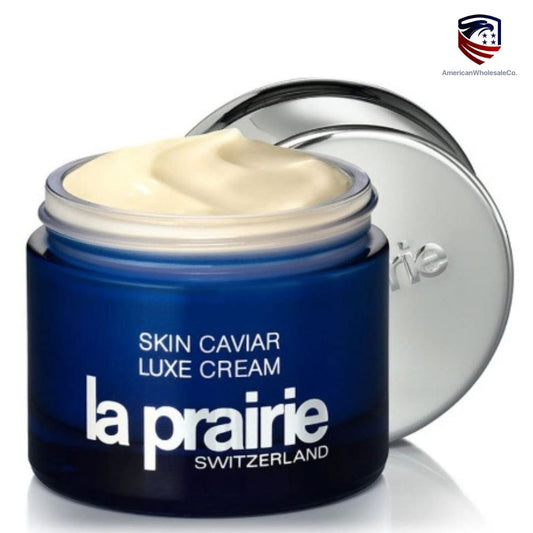 Jar of La Prairie Skin Caviar Luxe Cream, 1.7 oz, showcasing its luxurious texture and iconic blue packaging.