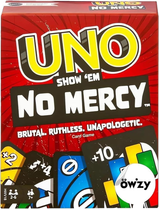 Mattel UNO, Show ‘em No Mercy | Game Card, Kids, Adults, Family Night, 2-10 Players | Iconic Characters, Engaging Gameplay, Develop Strategies & Skills Bundle