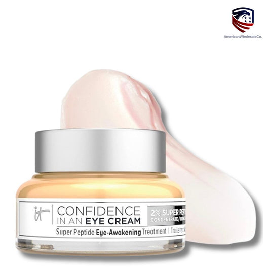 IT Cosmetics Confidence in an Eye Cream, Anti Aging Eye Cream for Dark Circles, Crow's Feet, Lack of Firmness & Dryness, 48HR Hydration with 2% Super Peptide Concentrate, for Day + Night